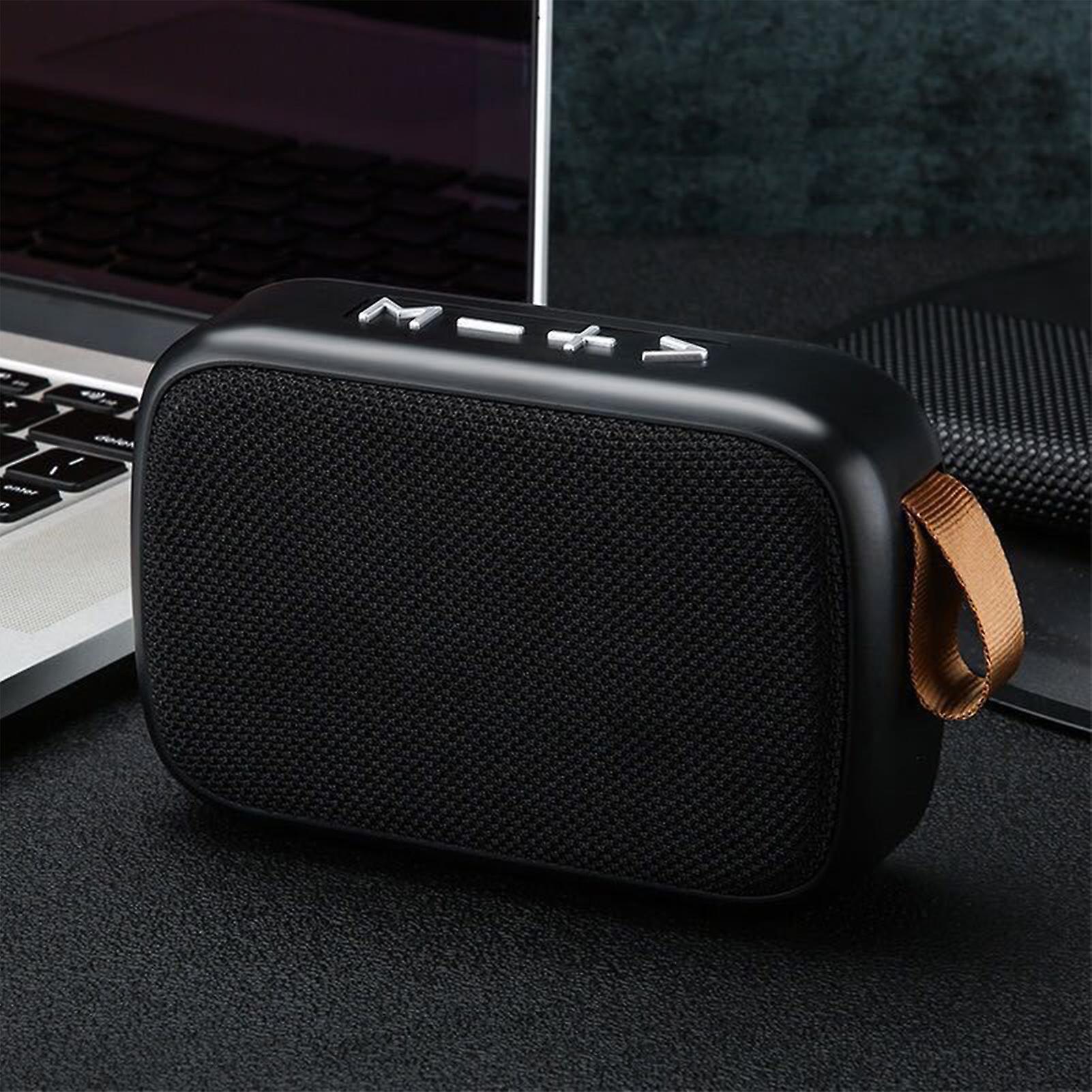 Mini Bluetooth Speaker Stereo Subwoofer Support Memory Card Portable Wireless Speaker with Hand Strap Black 