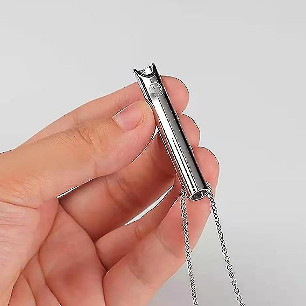 Lucid Non Whistle Smoke Stainless Steel Anti Smoking Necklace - Foto 4