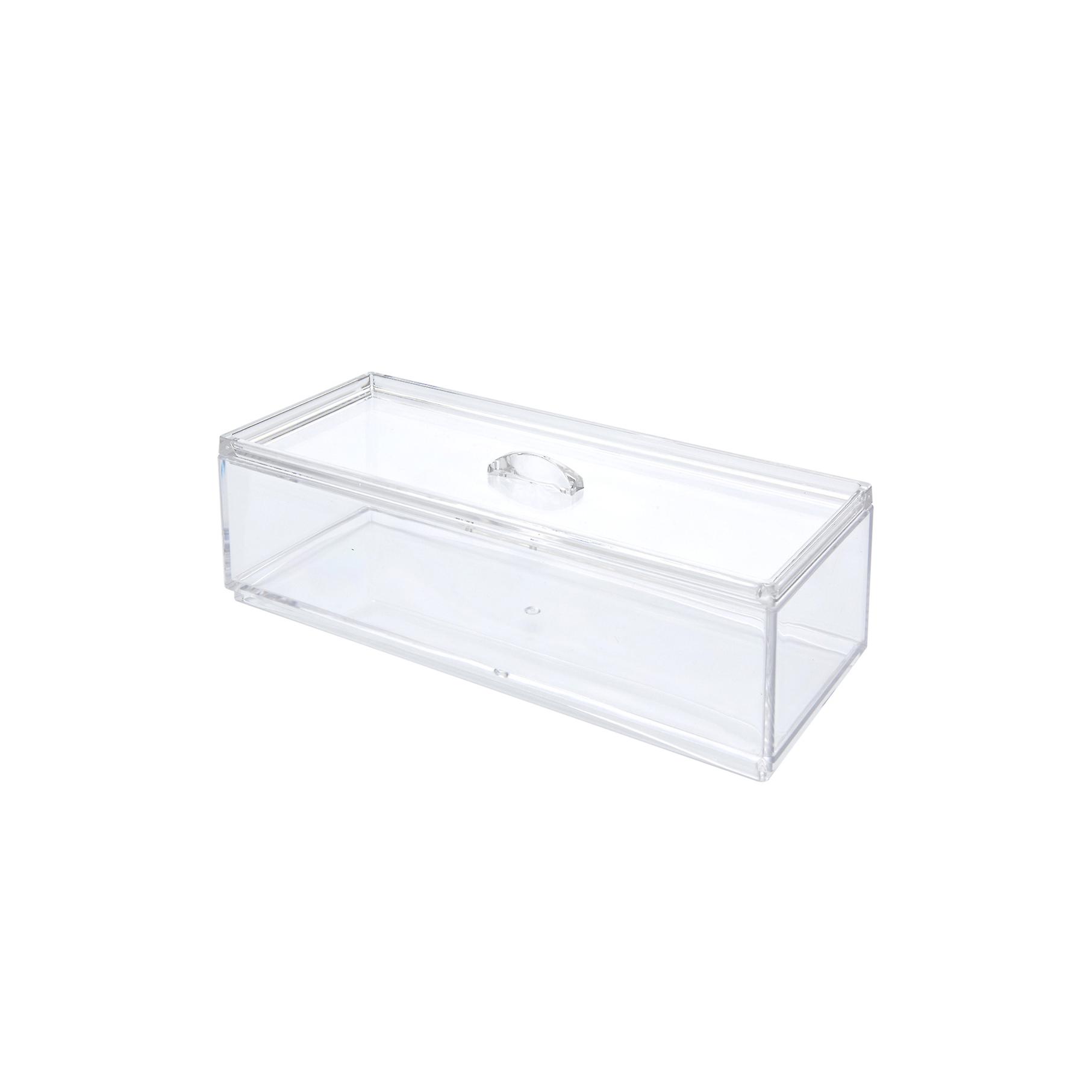 Acrylic Transparent Rectangular Cosmetic Organizer Table Storage