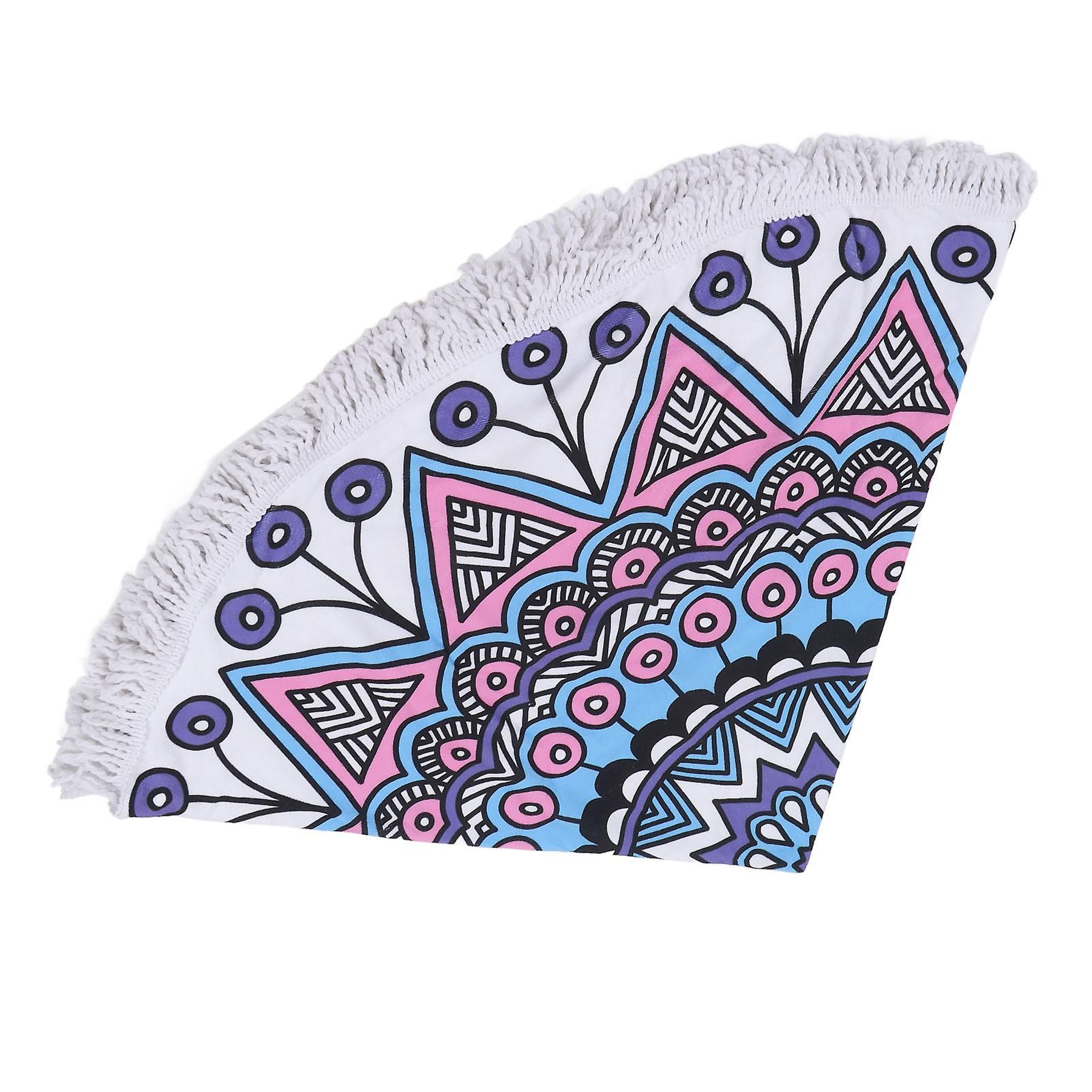 Oversized Round Microfiber Beach Towel Soft Thick Absorbent 504g