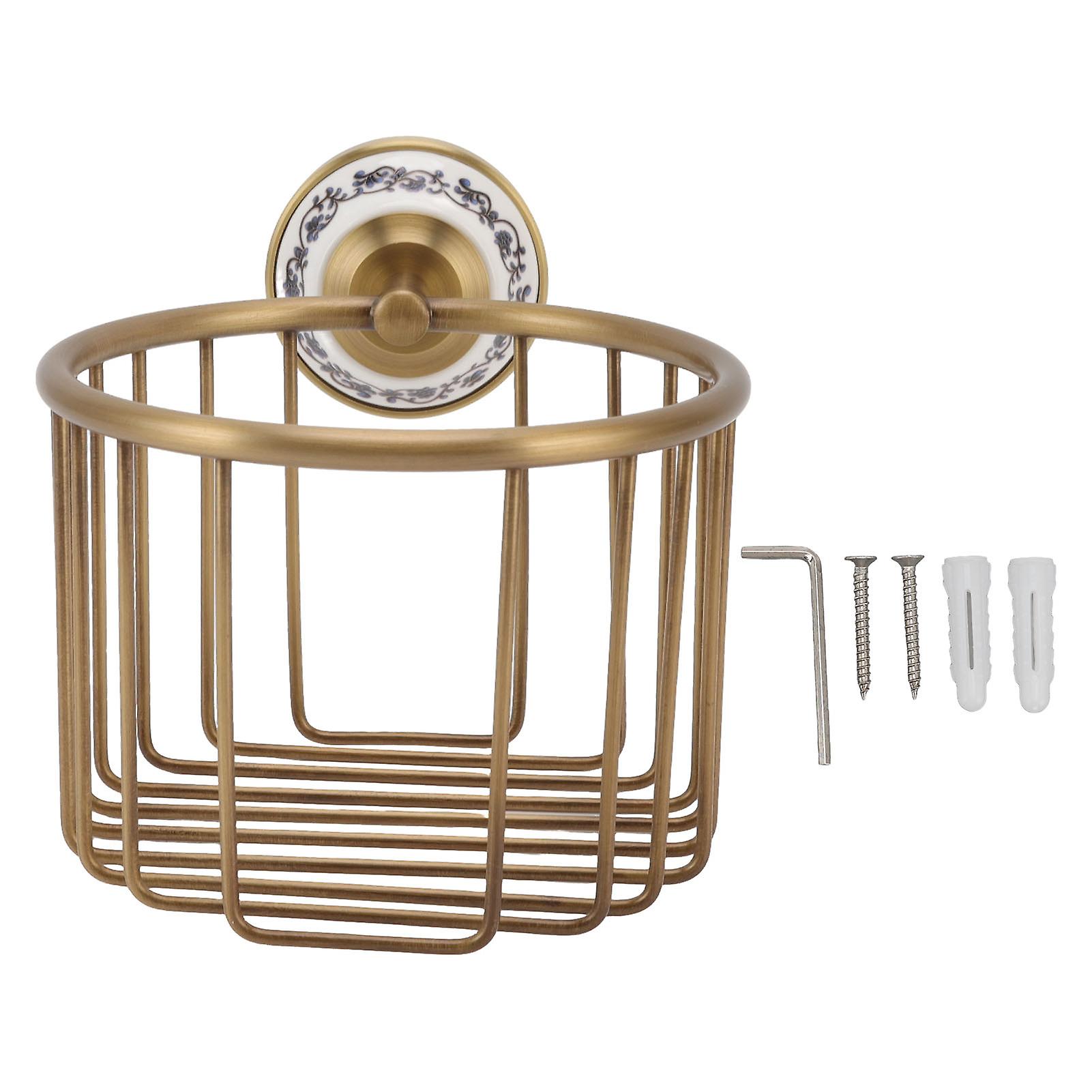 Decorative Bathroom Accessory, High Load Capacity Paper Towel Stand For Your Modern Space, Antique Brass Toilet Paper Holder Combines Functionality