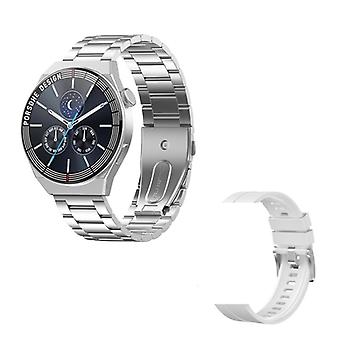 GT3Pro Smart Call Watch Prata Aço de Três Contas