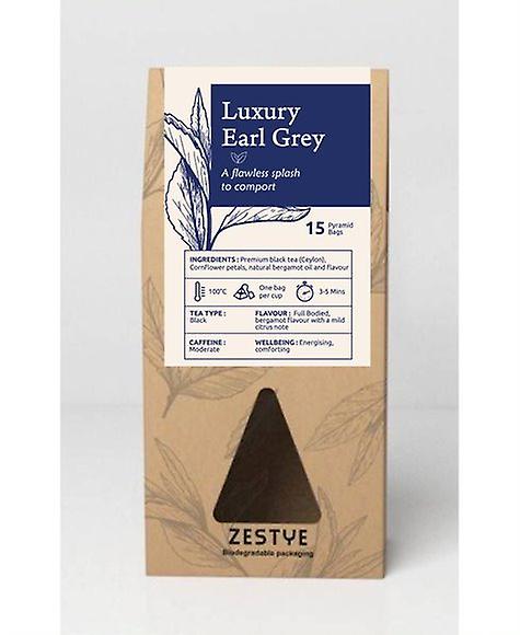Luxury Earl Grey Tea - 15 Pyramid Tea bags (Pack of 3 - Total 45 bags)