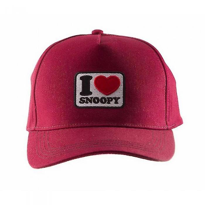 Peanuts Unisex Adult I Heart Snoopy Snapback Cap