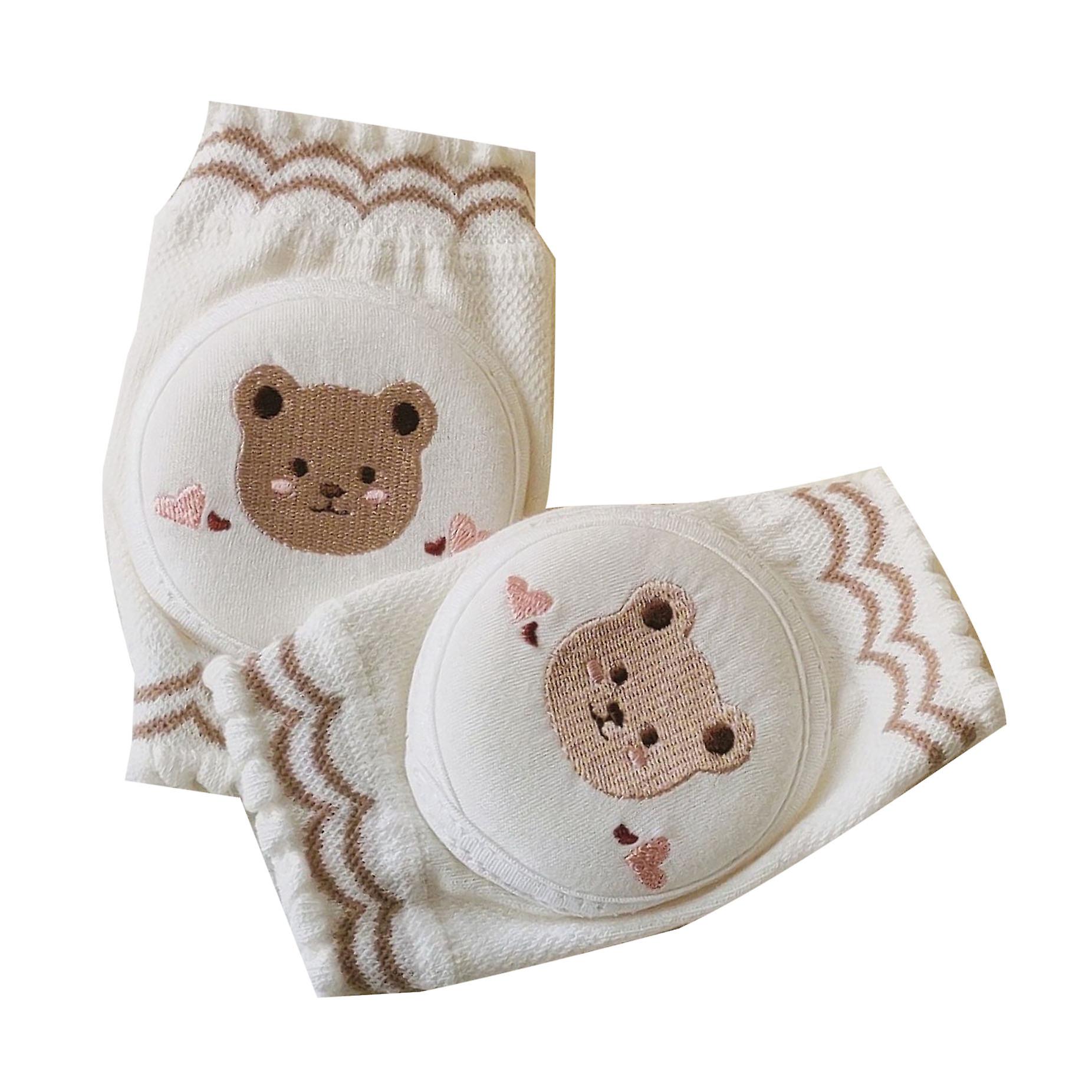 Baby Knee Pads Pure Cotton Soft Comfortable Thin Elastic Adjustable Slip Resistance Baby Crawling Aid Bear