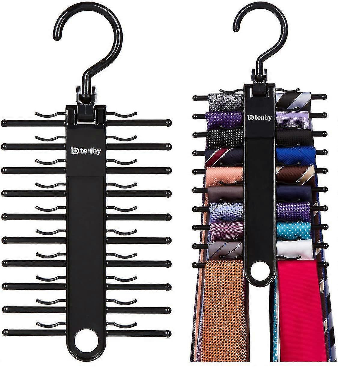 2er-Pack Black Krawattenständer, Organizer, Hanger, Halter - Erschwinglich Ti.