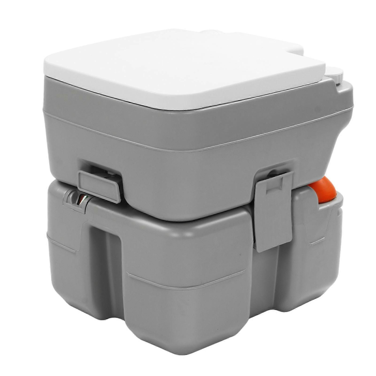 Portable Toilet 5 Gallon Tank with CHH Piston 3 Way Flushing Leak Proof Deodorization Camping Porta Potty for RV Boat E2U911