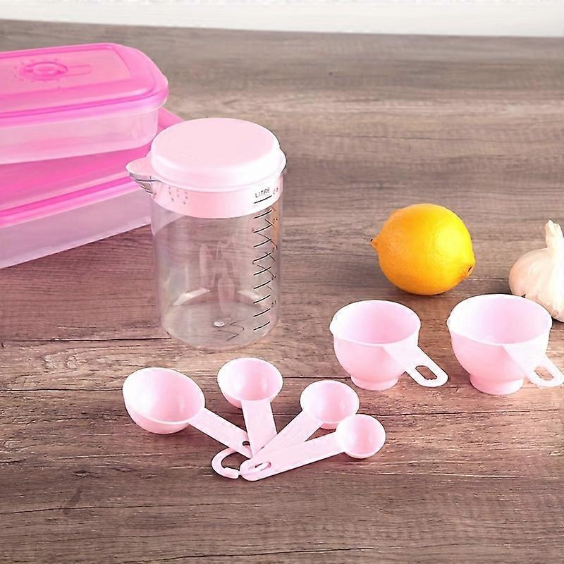 7pcs/set, Measuring Cups And Measuring Spoons Set, Tablespoon, Teaspoon, Plastic Measuring Spoons And Measuring Cup For Kitchen Baking Cooking, Kitche