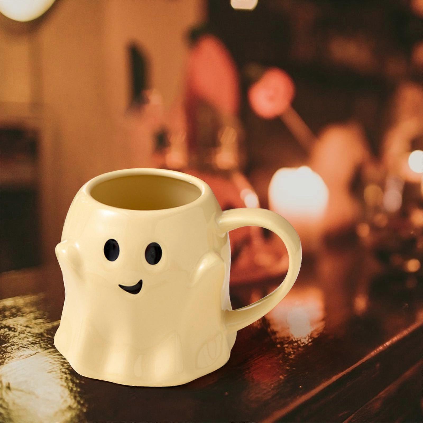14 uncji halloweenowego kubka ducha śliczny ceramiczny kubek do kawy duch urocza dekoracja ducha upiorny duch kubek ghostface kubek kawy dla dorosłych dzieci kobiety wakacje o