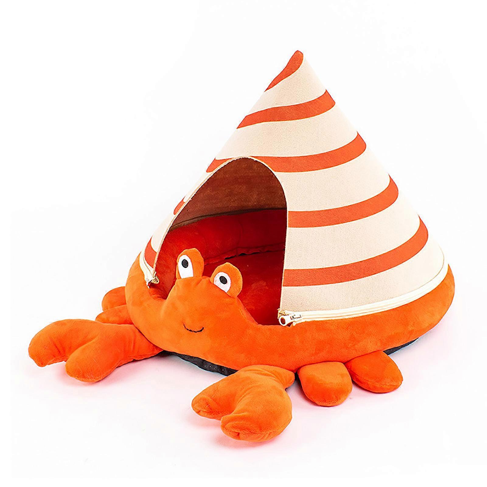 Cat Cave House 4 Stagioni Universale Caldo Semi Chiuso Staccabile Carino Gatto Letto Grotta per Gattino Paguro Granchio