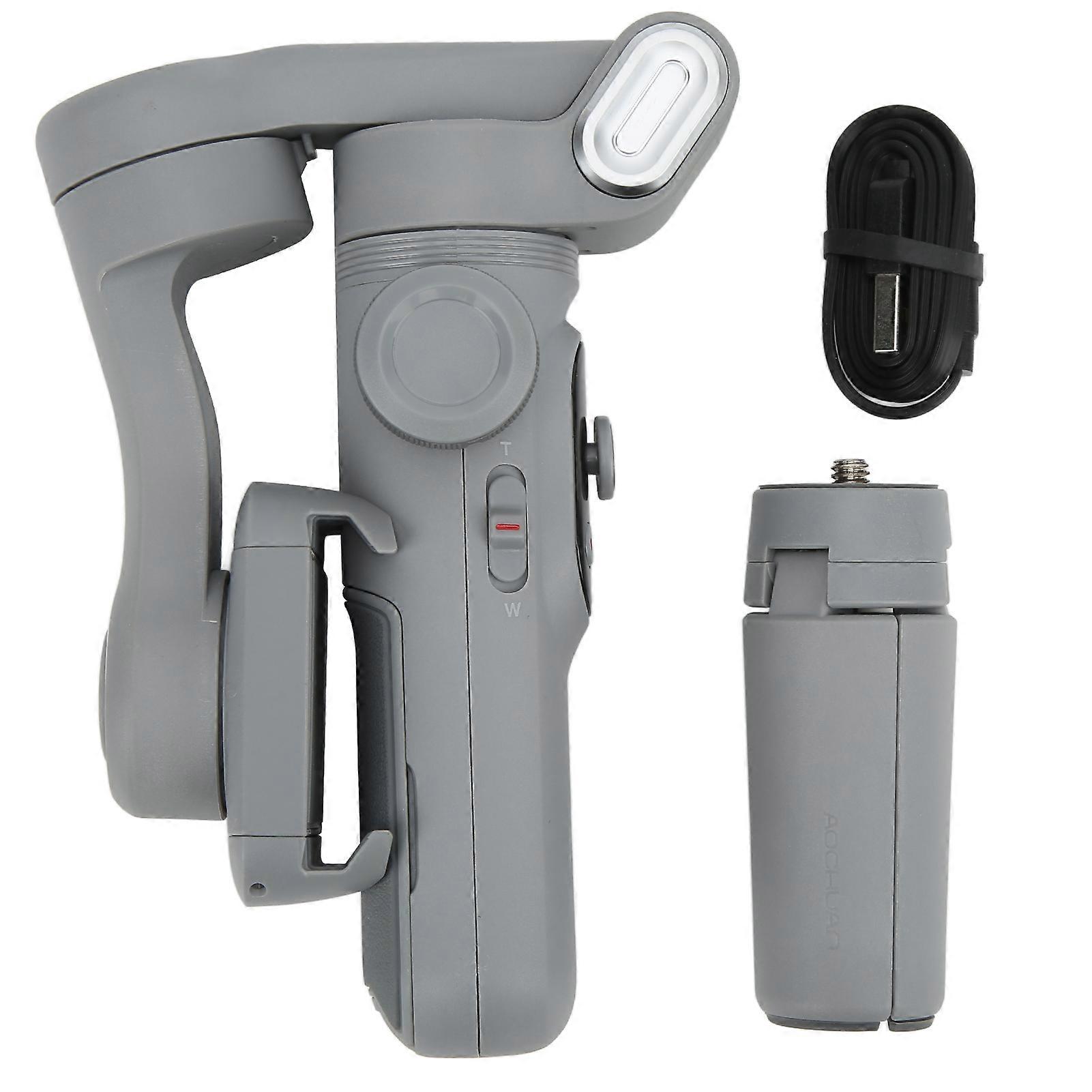 Aochuan Smart X Pro 3 Axis Handheld Ball Head Stabilizer With Fill Light Focus Zoom Display For Smartphone Vlog Video Shooting