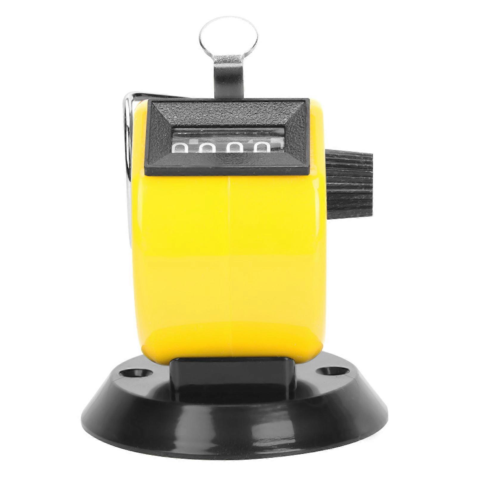 Berm Hand Tally Counter 4-digits Abs Plastic Shell Mechanical Handheld Counting Tool With Hook Baseblue