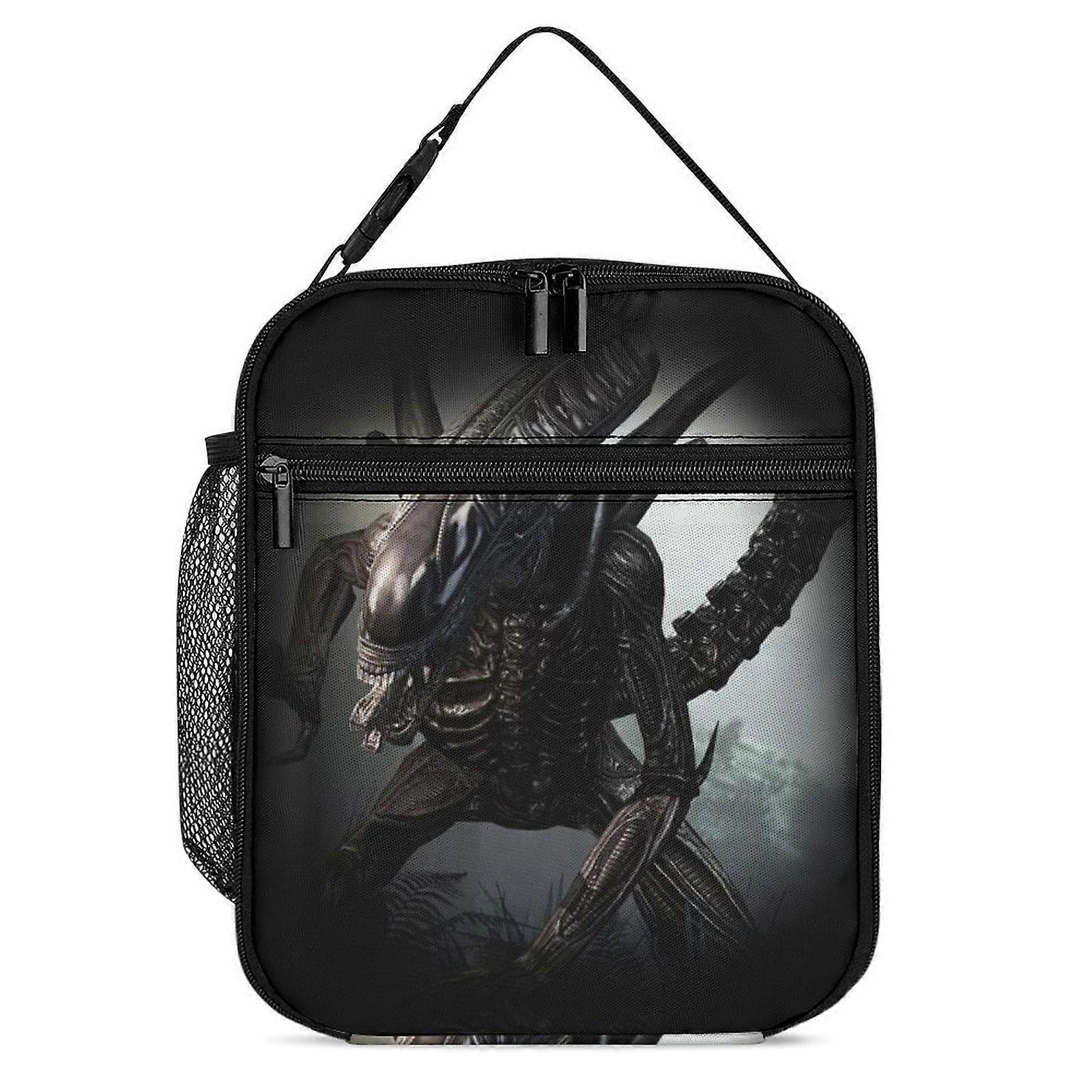 حقيبة غداء Alien Vs Predator 25 Xenomorph 6 / حقيبة حمل للرجال / النساء / الأولاد / الفتيات / المراهقين حقائب وجبات خفيفة كبيرة محمولة مضحكة-SYS812