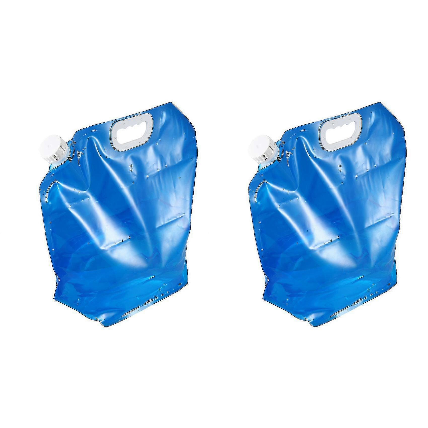 2x Foldable Water Can 10 Liters Blue Hy