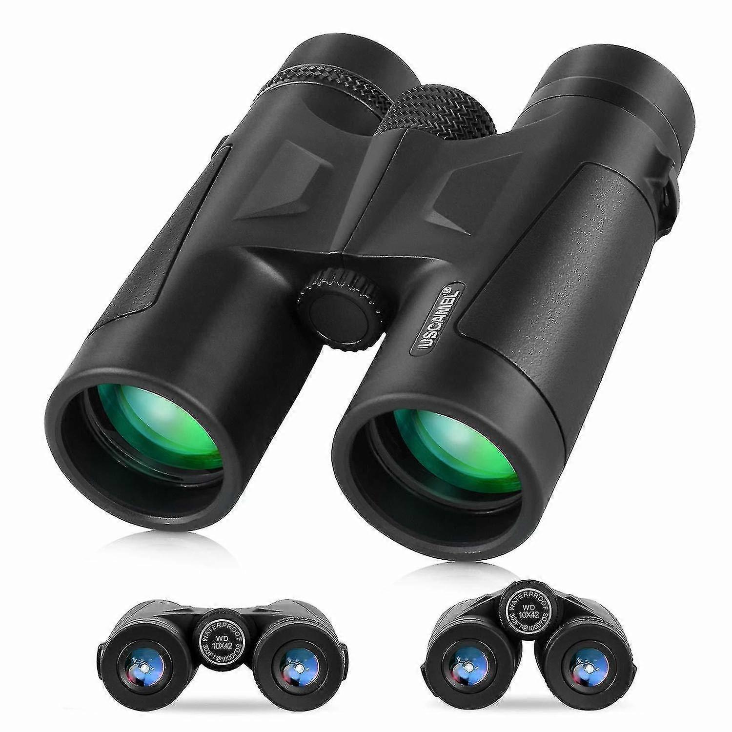 binoculars adults lightweight 10x42 bak4 prism lens compact