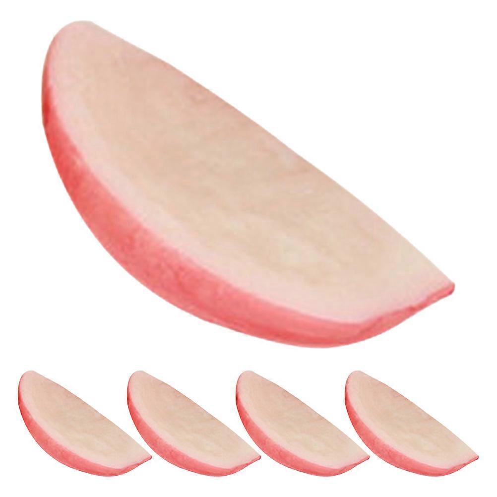 5pcs Artificial Vegetable Simulated Radish Slices Fake Artificial Vegetable Fake Radish Slice