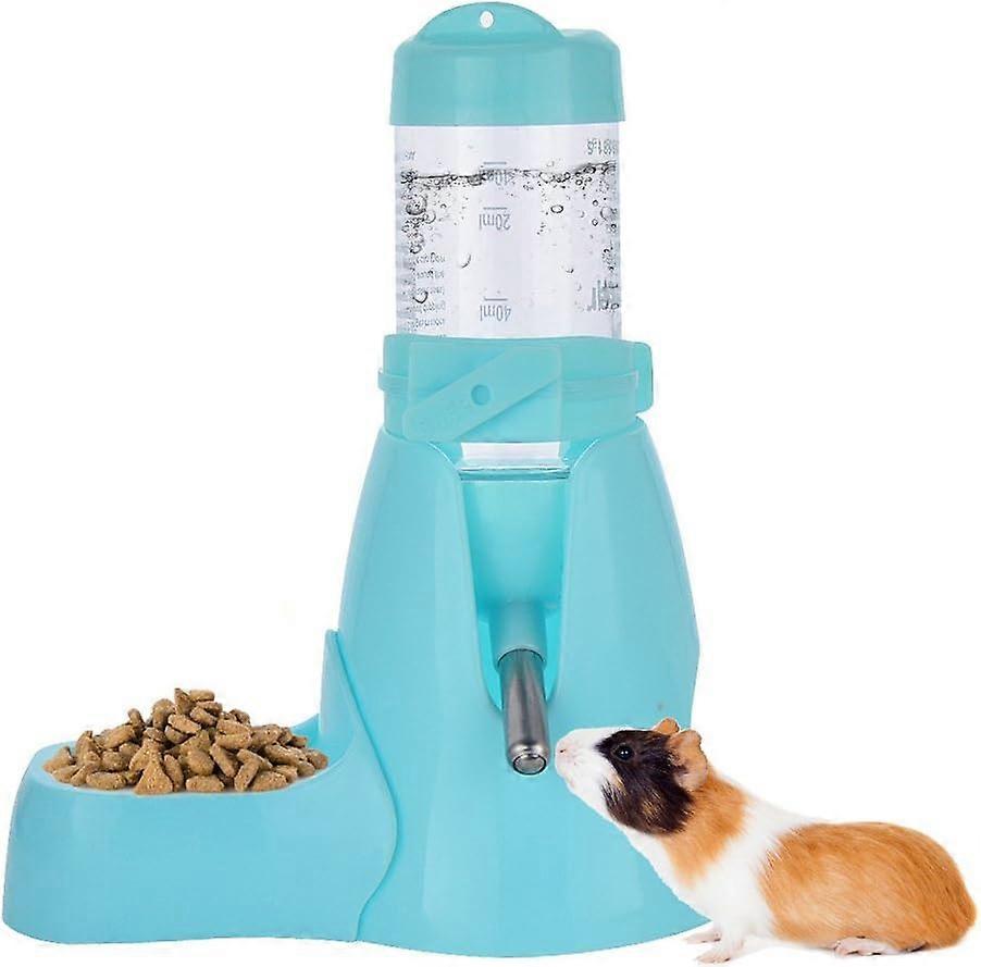 Water Dispenser Automatic Pet Bottle for Hamsters Rats Guineas Ferrets Rabbits Small Animals (80ML, Blue)