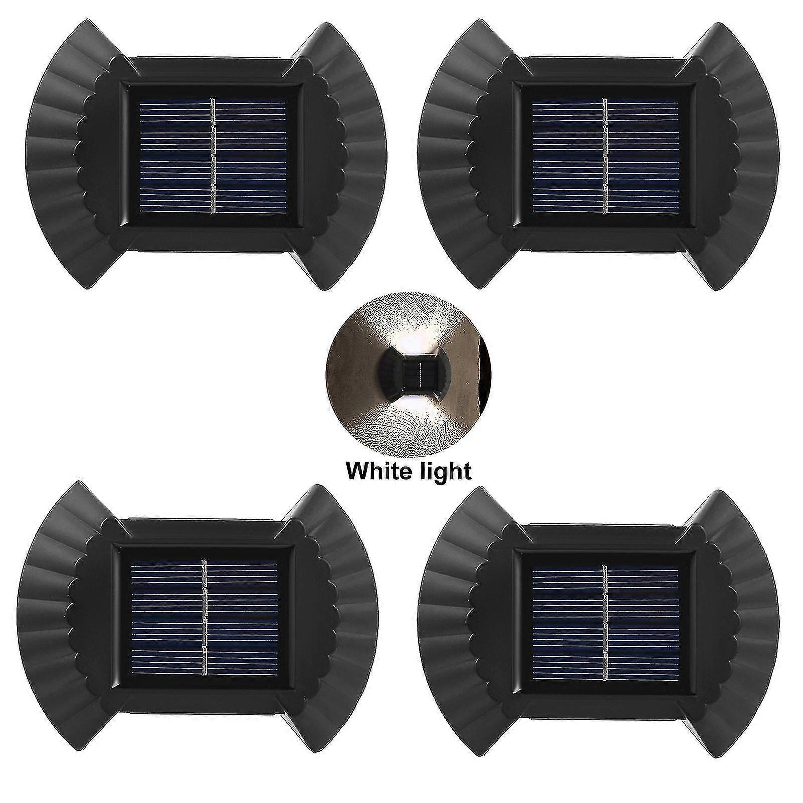 4kpl aurinkoseinävalaisin ulkopuutarhaparveke 8 leds kestävä festivaali takapiha