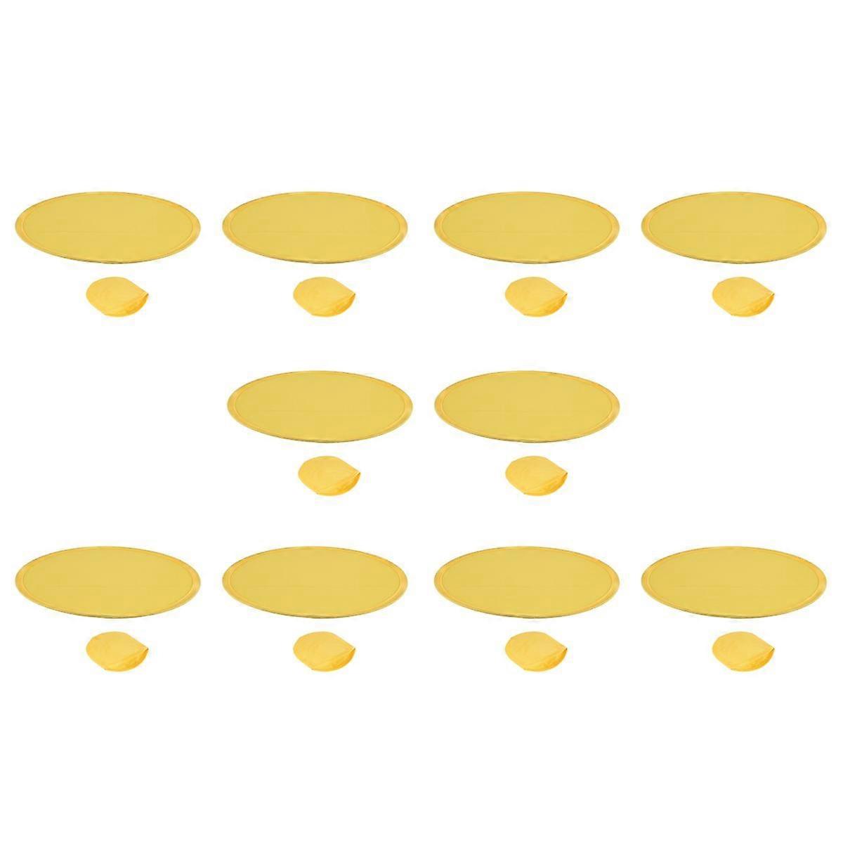 10X Foldable Round Fan-Yellow