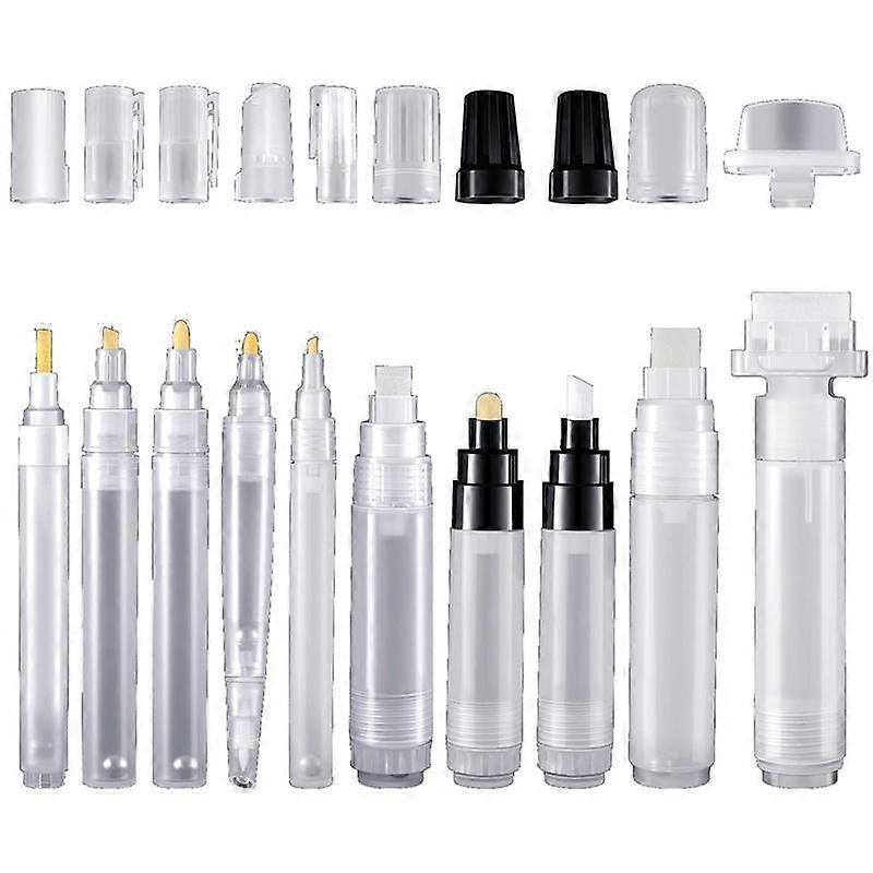 10 Pieces Refillable Paint Empty Pen Rod Paint Markers Refillable Empty Acrylic Paint Marker for
