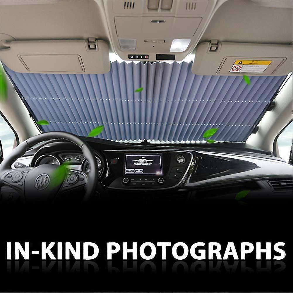 Auton tuulilasin aurinkovarjo, sisäänvedettävä aurinkosuoja, helppo asentaa ja käyttää, universaalit auton aurinkosuojat pitävät ajoneuvosi viileänä