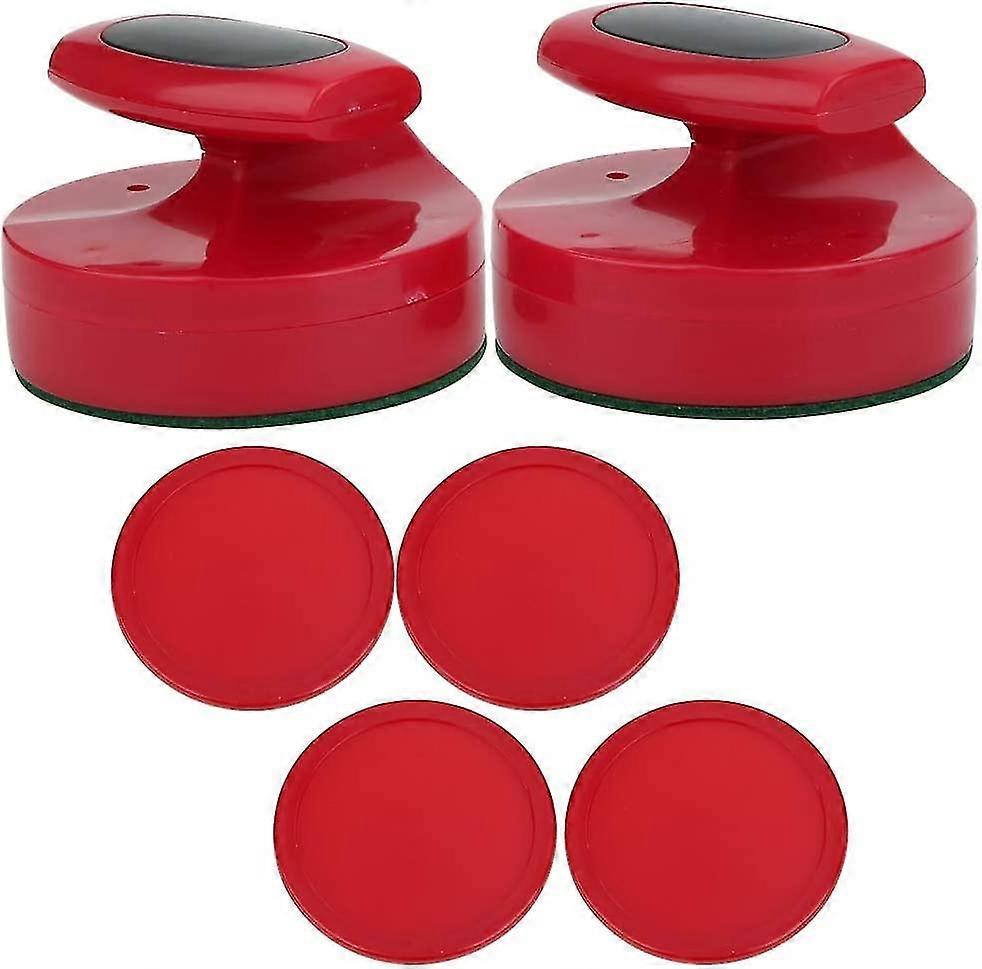 Masa Hokeyi İtici Seti, 94mm Hava Hokeyi Diskleri ve İticileri Büyük Boy Hava Masa Hokeyi Oyun İticileri, 4 Diskli Hokey Perküsyon Cihazı Aksesuarı
