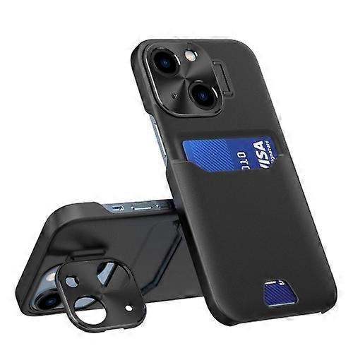 For iPhone 15 Two-Color Invisible Lens Holder Phone Case