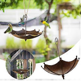 MagiDeal Mangeoire & Bain D'Oiseaux Suspendu - Plateau Extérieur Avec Chaînes Pour Jardin | Abreuvoir Décoratif