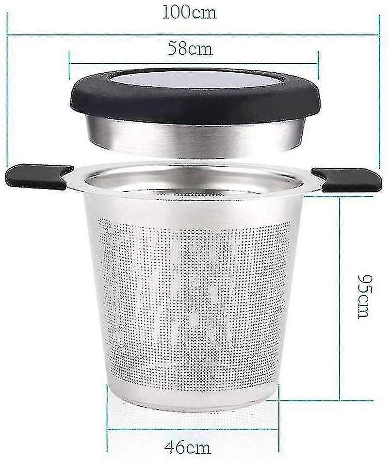 Tea Filter Stainless Steel Tea Infuser Tea Strainer With Thin Hole Silicone