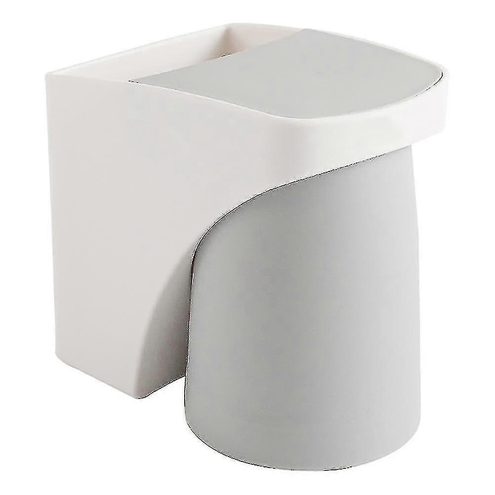 1 Set Durable Bathroom Storage Rack Wall-mounted Toothbrush Holder (grey)