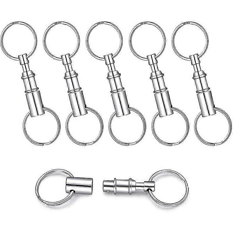Double Detachable Key Ring, 6 Pieces Healwe Quick Release Key Chain