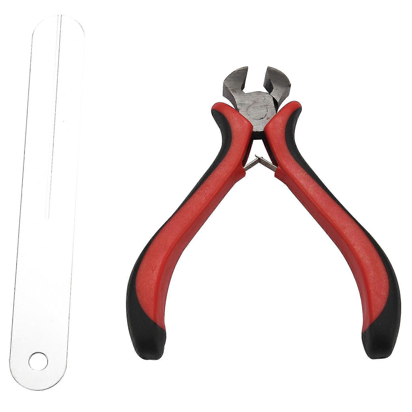 1set Guitar Fret Puller Fretboard Kit Piastra d'acciaio Pinza a terra String Cutter per parti di chitarra Acce