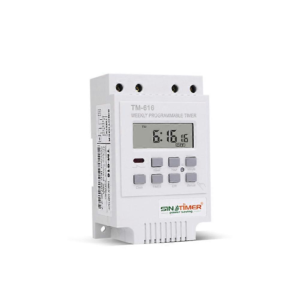 Digital Electronic Timer Switch 220V 30A Rail Mount 17 Settings 7 Days Weekly Programmable Relay Controller
