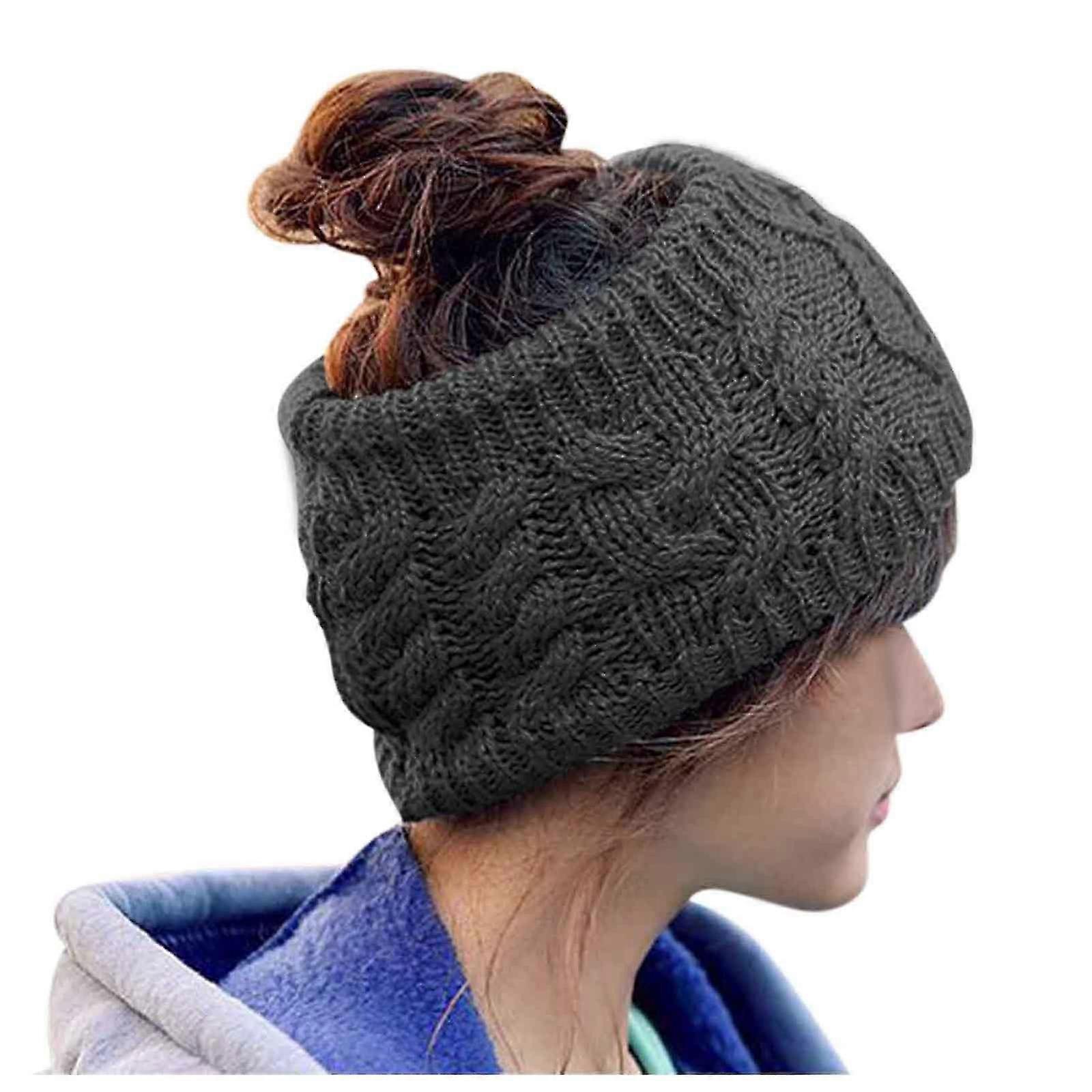 Damen Twisted Woolen Stirnband Mode Strickmütze Ski cap