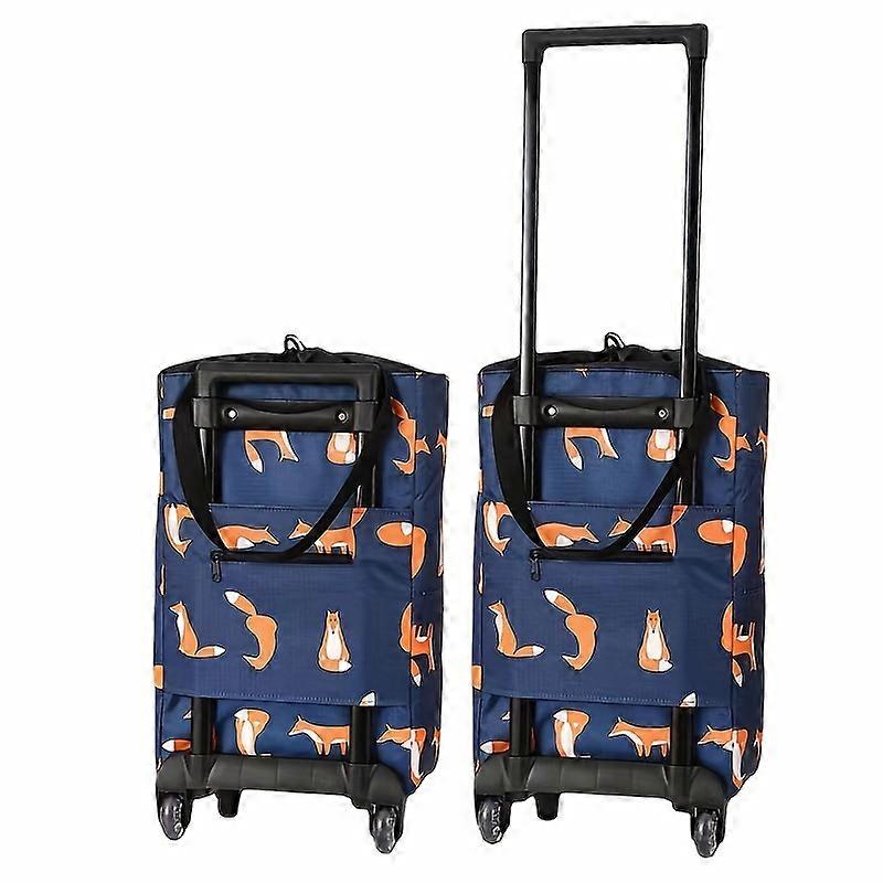 1 قطعة عربة صغيرة ، عربة تسوق ، عربة تسوق قابلة للطي ، حقيبة عربة تسوق مقاومة للماء وخفيفة الوزن ذات سعة كبيرة (عجلة PU + عربة سميكة)