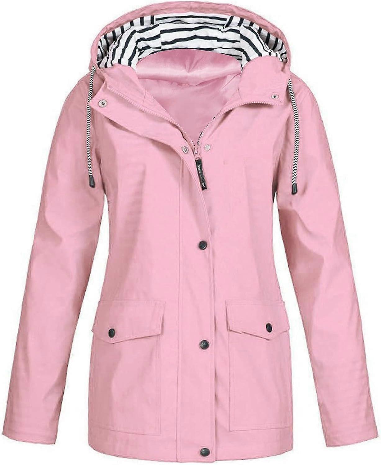 Womens Waterproof, Softshell Rain Jacket, Outdoor, Breathable, Packable, Transition, Lightweight Jacket with Hood for Spring, Autumn, Hiking, Trekking