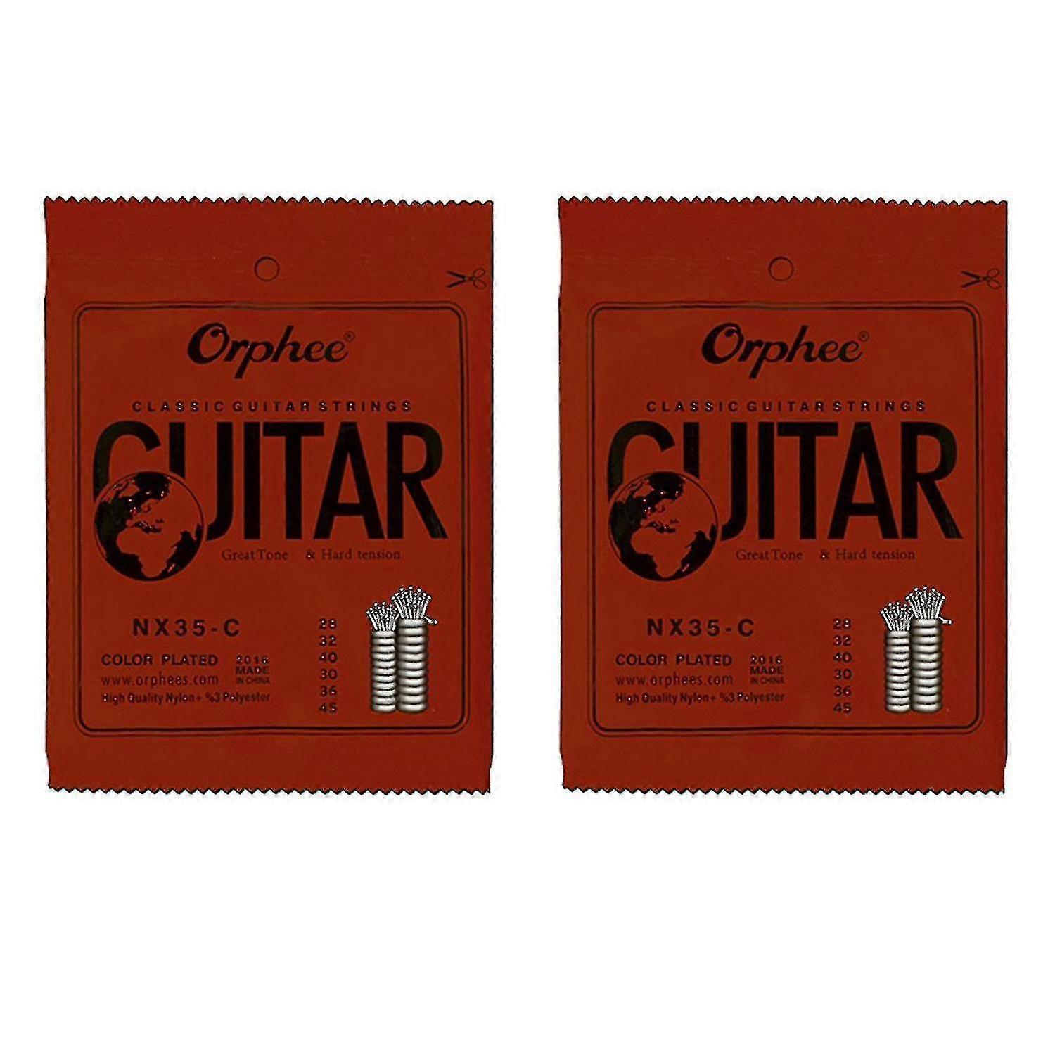 Orphee 6pcs/set Nx35-c Full Set Black Nylon Classical Guitar Strings