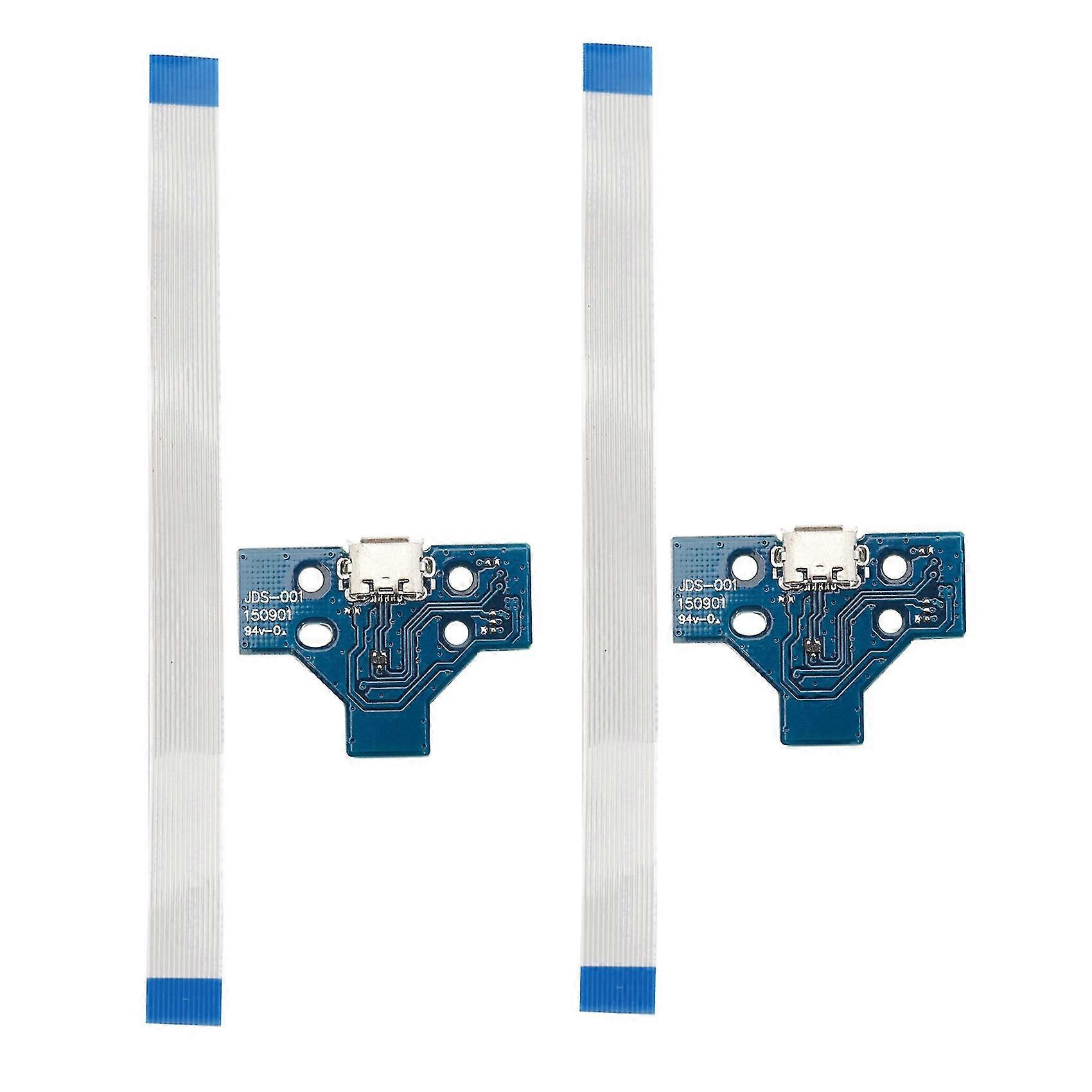 4 Sets For Playstation 4 For Ps4 Controller Replacement Parts With 14 Pin Cable Usb Charging Port S