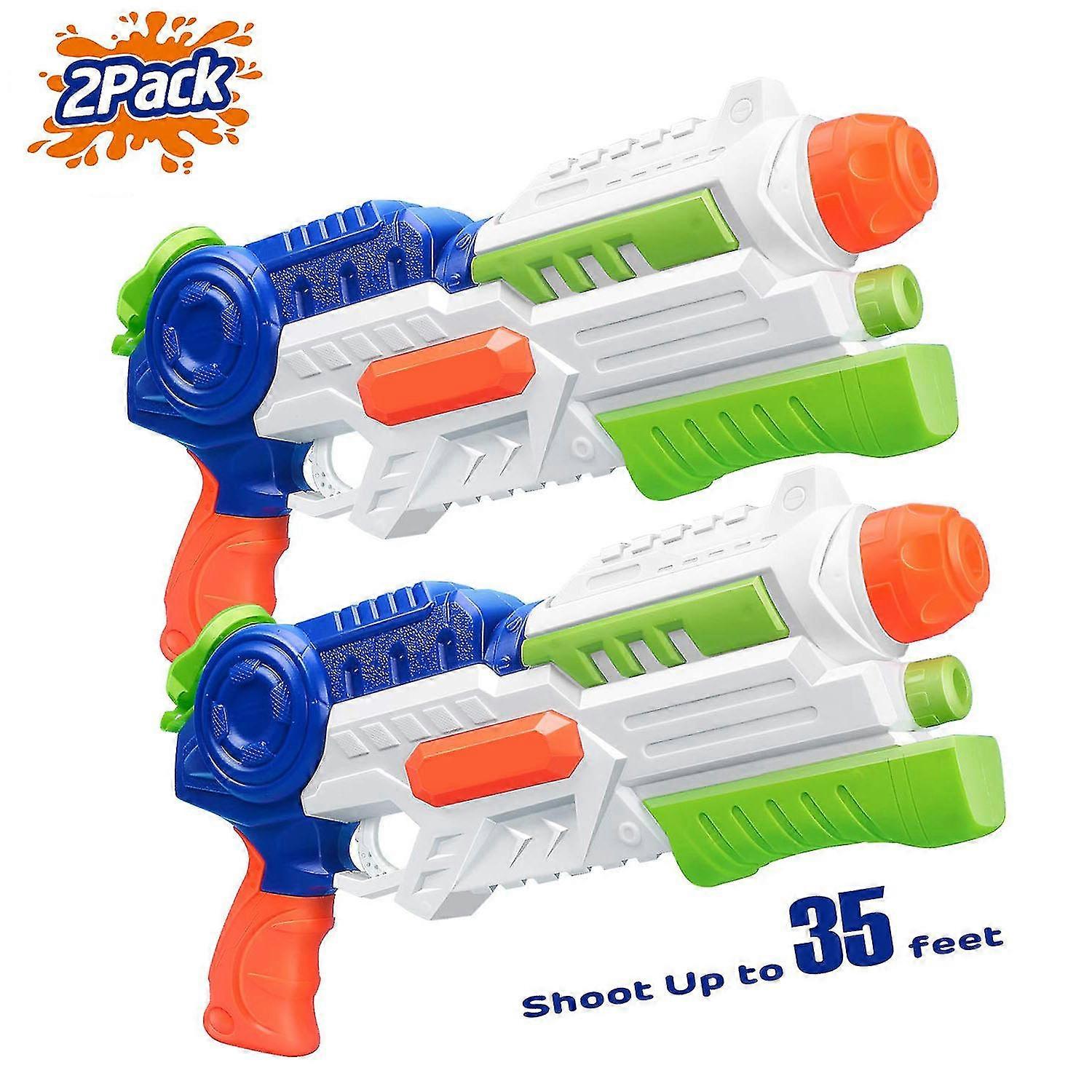Pistolet à eau Super Soaker, 2 pistolets à eau pack Squirt pour les enfants adultes, haute capacité à trempage rapide Déclencheur d’eau d’été Jouet blaster pour piscines