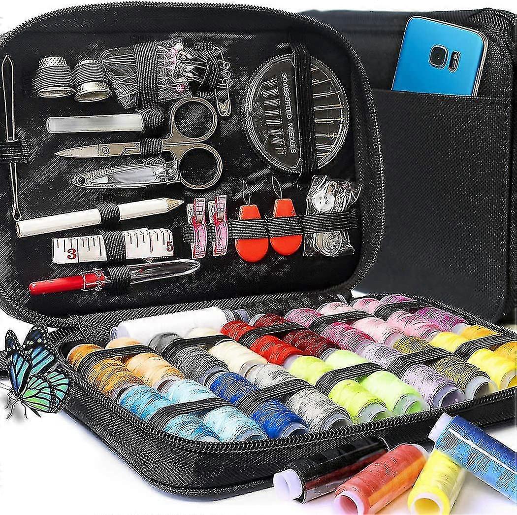 Premium Repair Set - Complete Needle And Thread Kit For Sewingover 100 Supplies & 24-color Threads - Sewing Kits For Adults For Quick Fixesbasic Trave