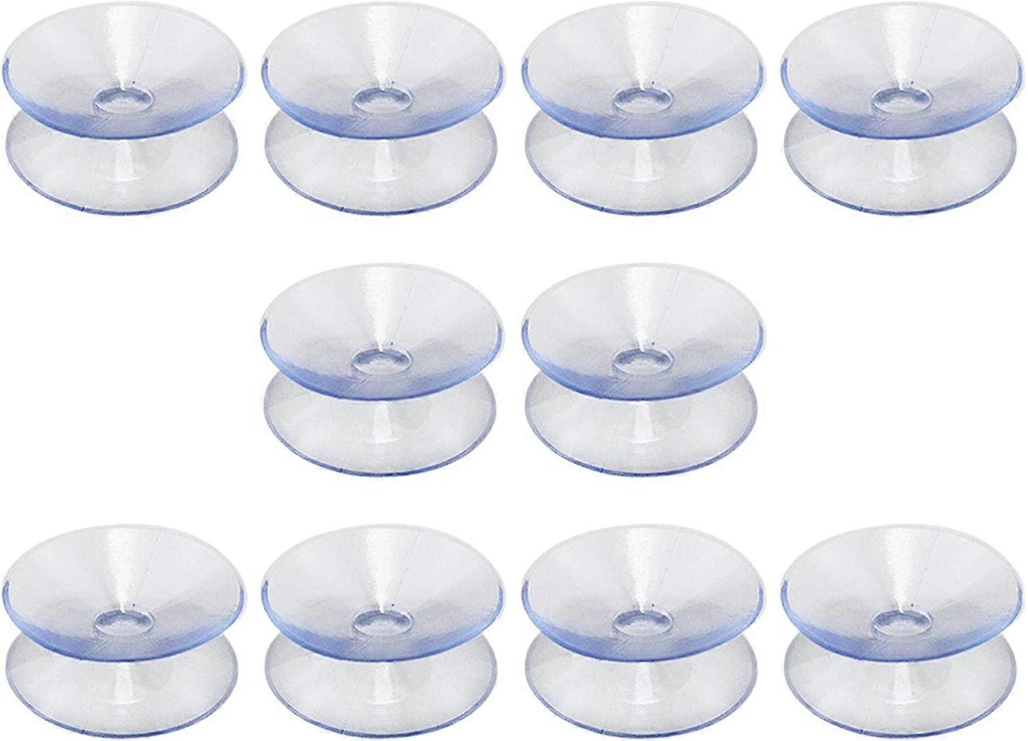 10pc Double Sided Silicone Rubber Suction Cups,35mm
