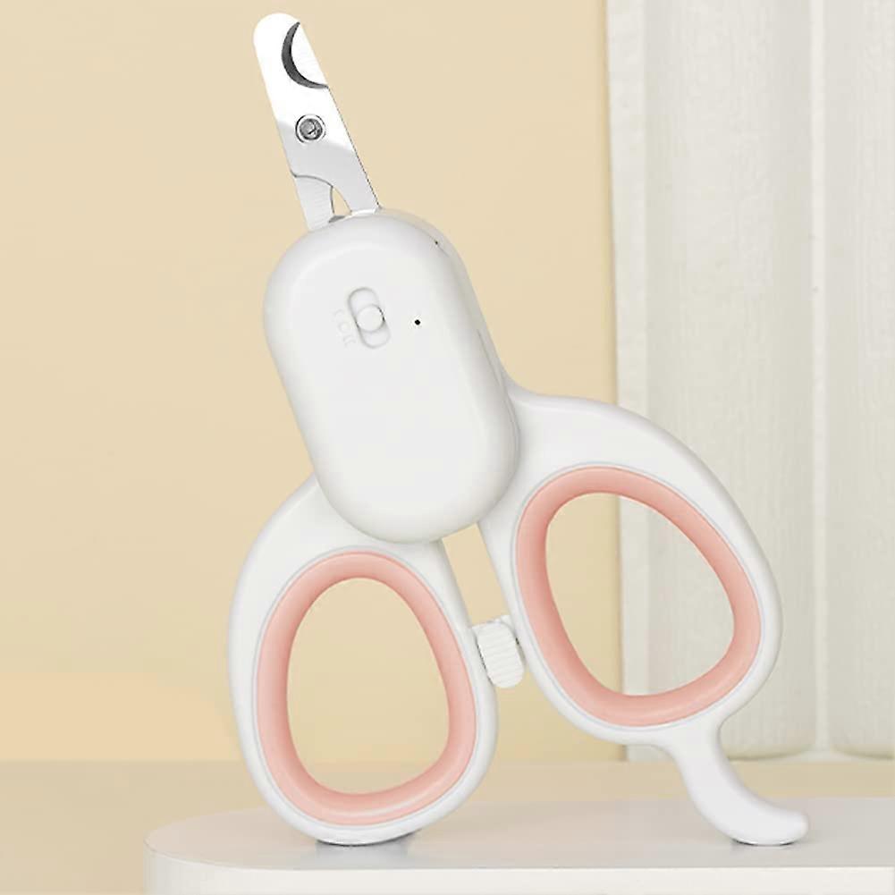 Cat Claw Clipper,w/High Brightness LED Light and UV Light (Pink)