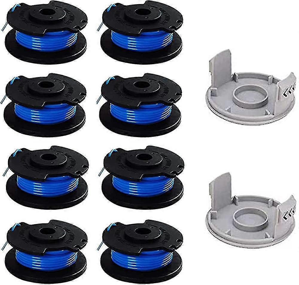 10パック0.065インチライントリマー交換スプールRyobi 18v 24v 40v、フィットリョビワン+Ac14rl3a、11ftコードレスライントリマー、8スプール+2トリマーC