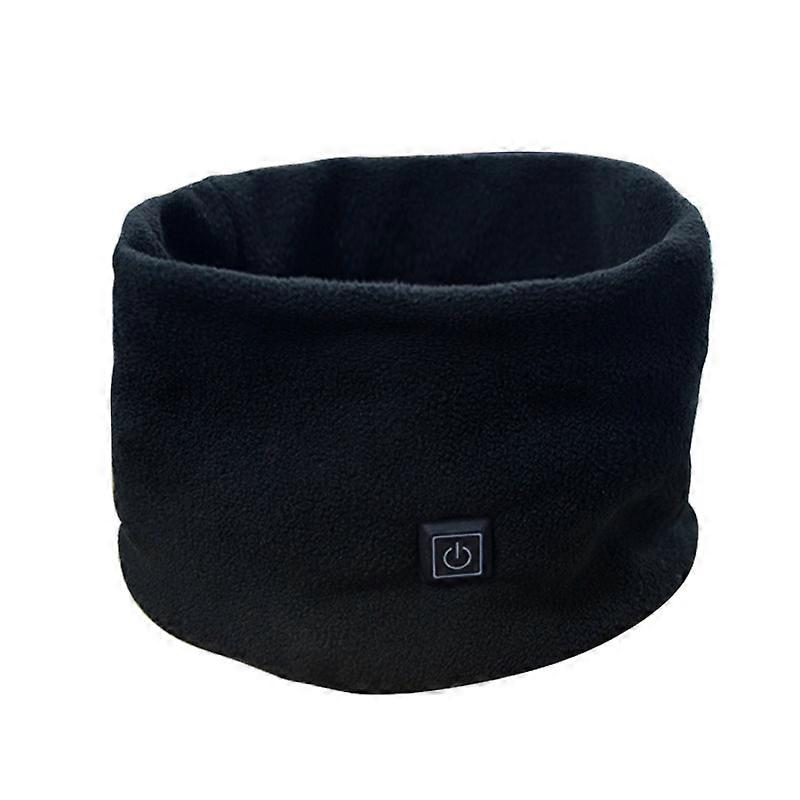 Black heated scarf with 3-level temperature control