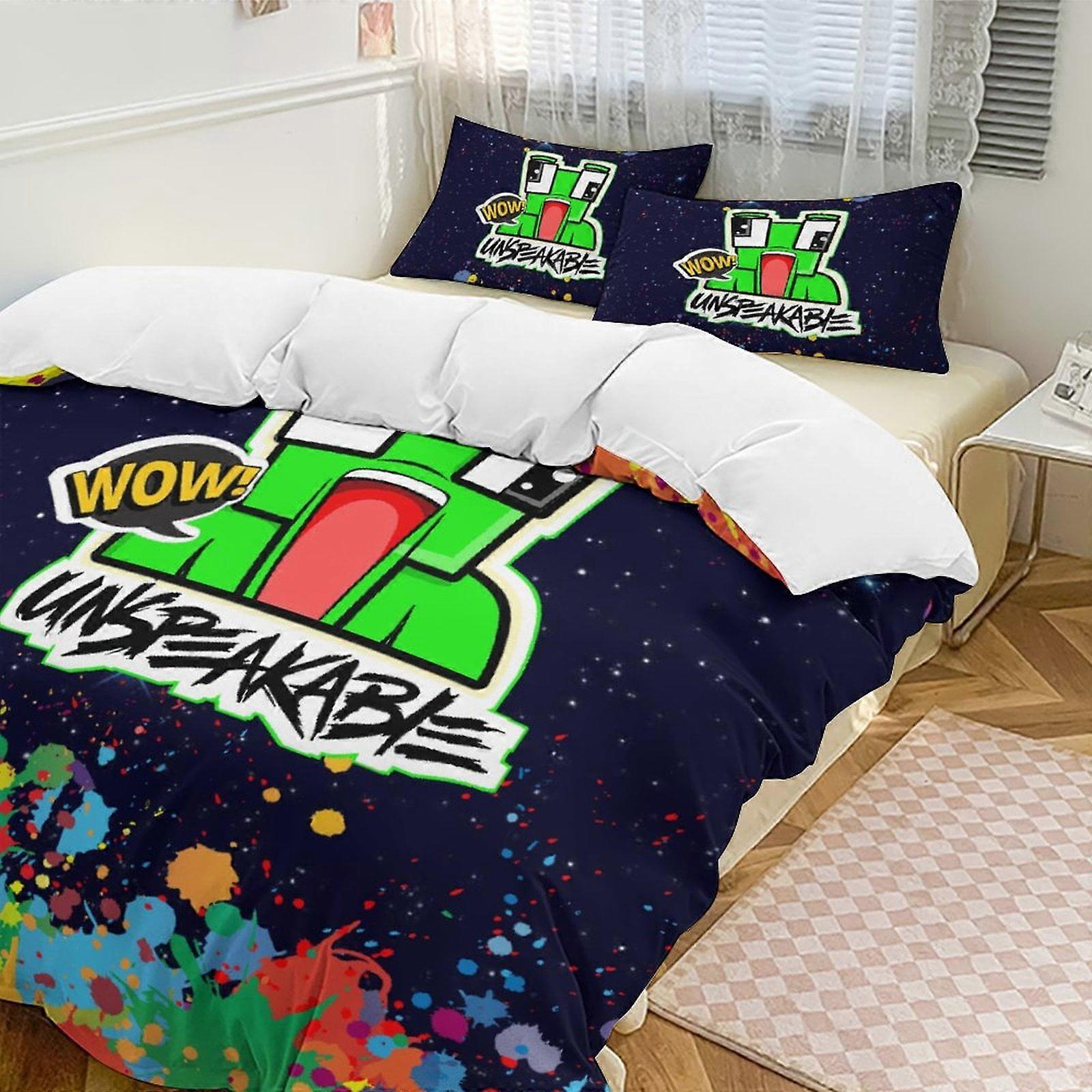 v6814 Bed Sheets Bedding Color Splash Unspeakable Comforter Set Soft 3 Pcs Twin Bedding Sets Thicken for All Season, 1 Comforter 2 Pillow Shams Bed