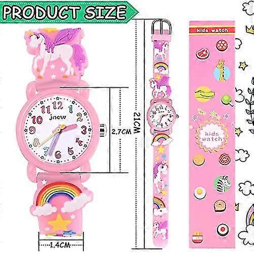 3 4 5 6 7歳の子供のためのVapcuffギフト、3D漫画防水キッズウォッチ教育玩具3 4 5 6 7歳の女の子のクリスマス