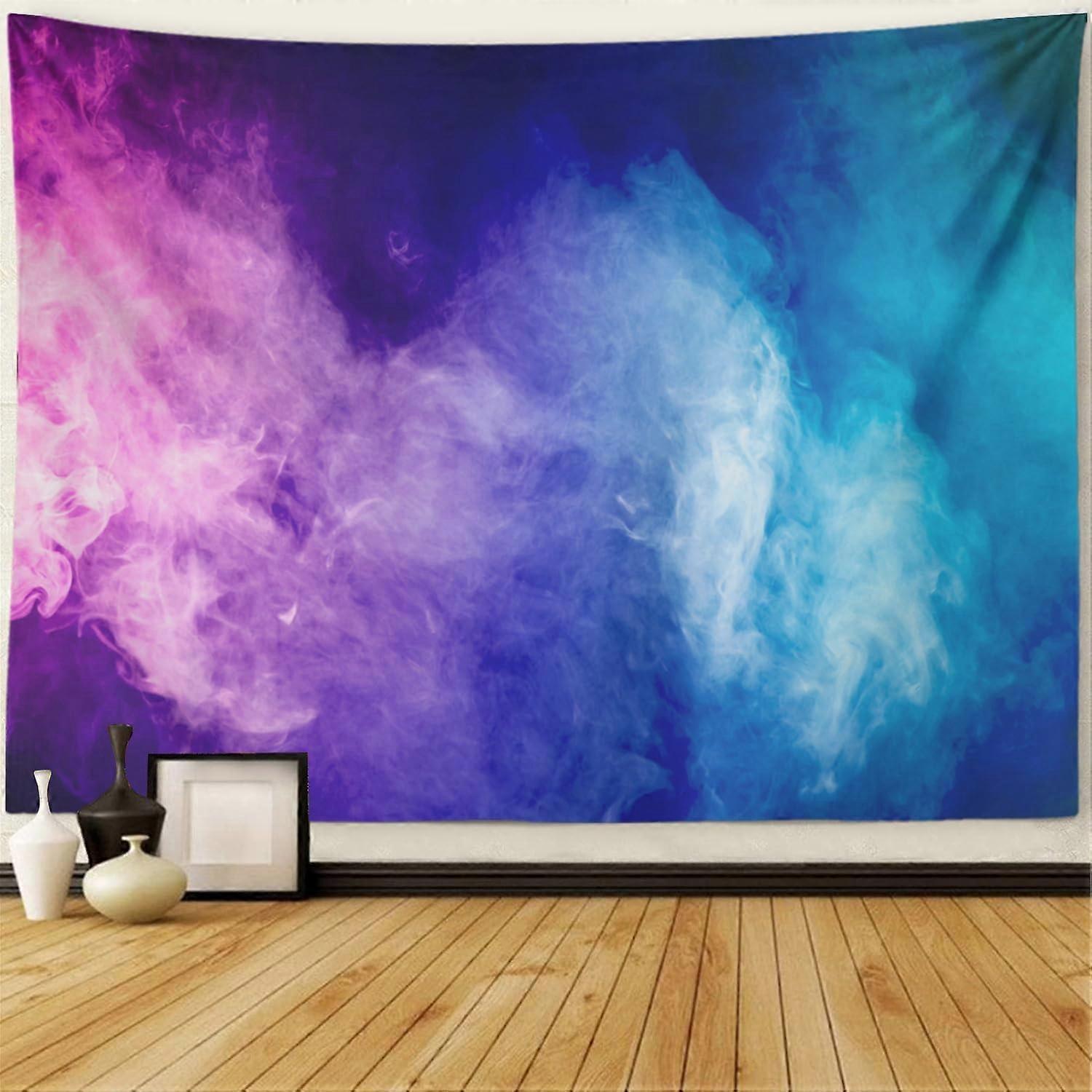 نسيج حائط أرجواني أزرق وردي دخان أسود مجردة سحابة حمراء بيضاء لون الهواء نسيج معلقة على الحائط ديكور نسيج لغرفة المعيشة غرفة النوم