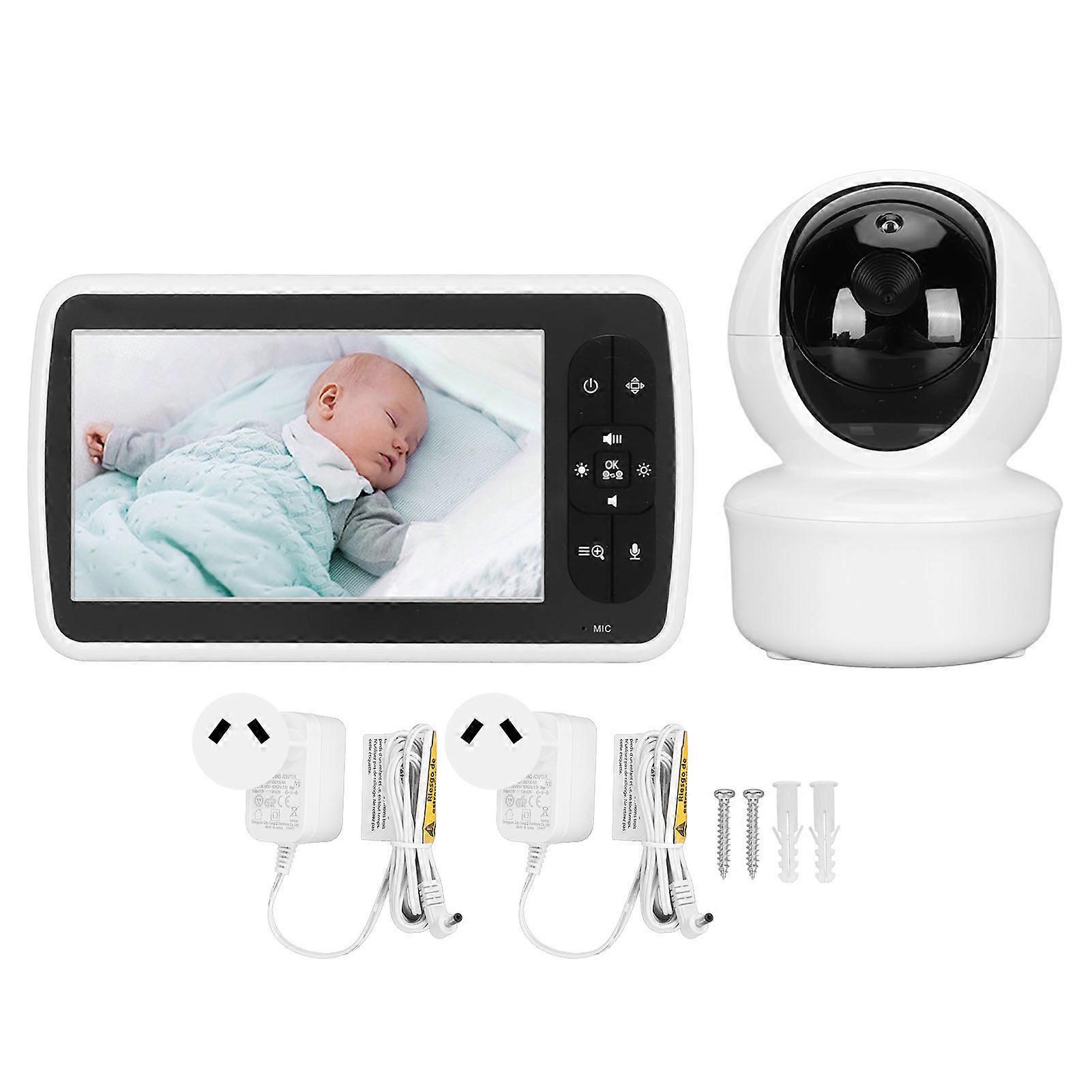 Baby Monitor with 5 Inch HD Display WiFi 2x Zoom Remote Gimbal Night Vision Two Way Audio Baby Invigilator Security Camera AU Plug