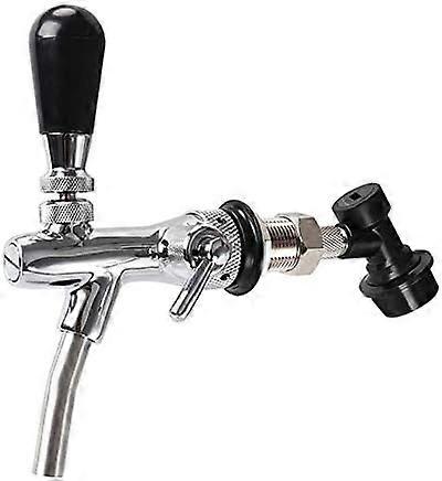 Kran for drikkedispenser, Mmgoqqt, Justerbar, Rustfritt stål, Sølv