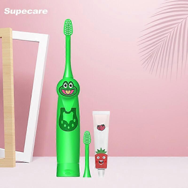 Sonic Electric Toothbrush for Kids With 1 Replacement Head Child Travel Soft Tooth Brush for 3-12 Years Old Children